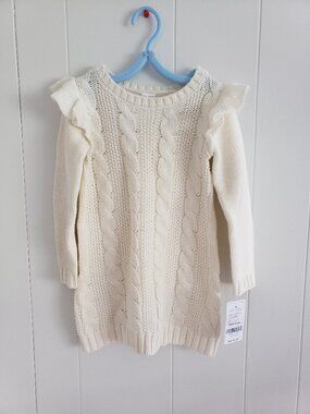 Carters Toddler Girl Knit Sweater Dress Size 2T